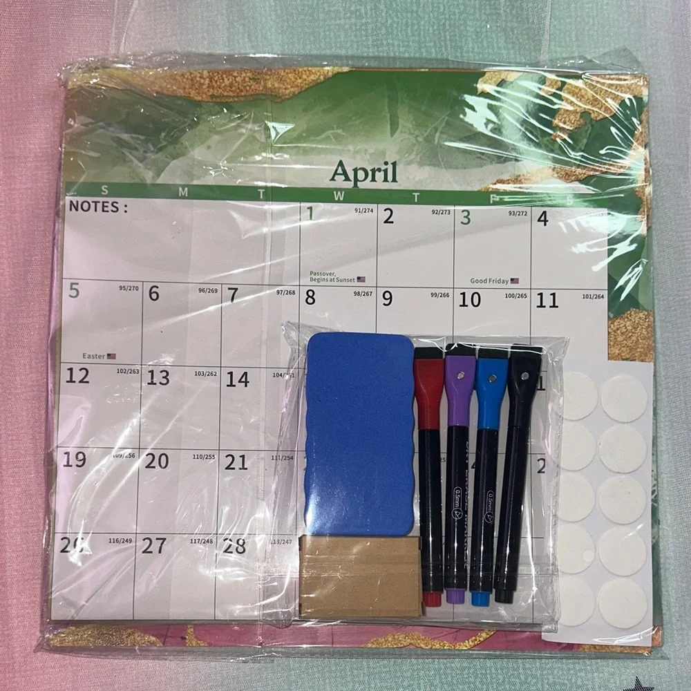 Magnetic Dry Erase 2026 Calendar Set with Markers